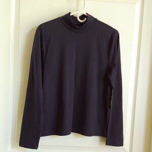 Gloria Vanderbilt Casuals long sleeve shirt, Color: Twilight Navy, Size Large